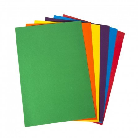 Картон цветной Апплика, А4, 6 листов, 6 цветов, картонная папка, немелованный, "Цветной город" фото 2