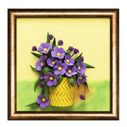 Набор для творчества 3D картина из фоамирана, 27х27 см, Волшебная мастерская "Полевые цветы" фото 1