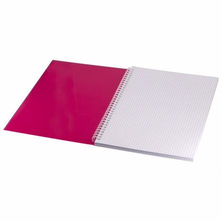 Тетрадь 96л., А4, клетка, Alingar, гребень, блок офсет, цветной пластик, "Розовый" фото 5