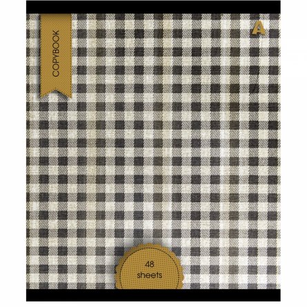 Тетрадь 48л., А5, линия, Alingar "Scotish cage. New"", скрепка, мелованый  картон ( стандарт), блок офсет, 5 дизайнов в пленке т/у фото 4