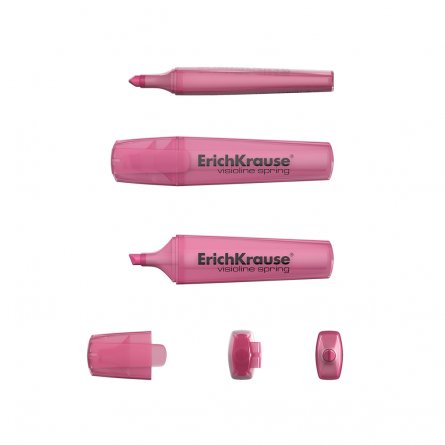 Текстовыделитель, розовый, Erich Krause "Visioline V-12 Spring", скошенный, 0.6-5.2 мм фото 2