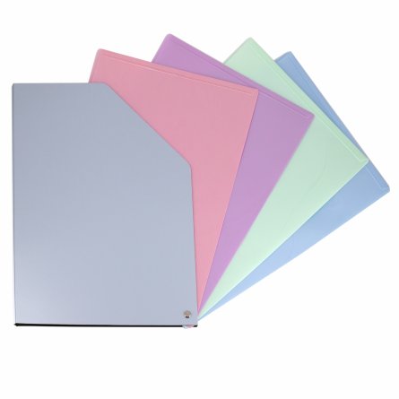 Архивная папка Alingar, 228*172 мм, пластик, 1500 мкм, на резинке с 4 файлами, св-серый фото 3