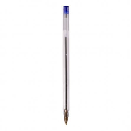 Ручка шариковая Alingar, 0,7 мм, синяя, шестигранный, прозрачный, пластиковый корпус, картонная упаковка фото 3