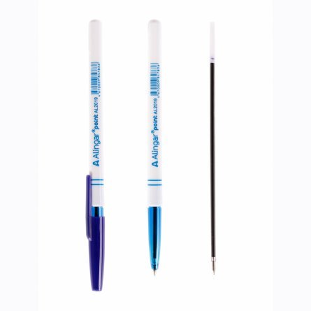 Ручка шариковая Alingar "Point", 0,7 мм, синяя, круглый, белый, пластиковый корпус, картонная упаковка фото 2