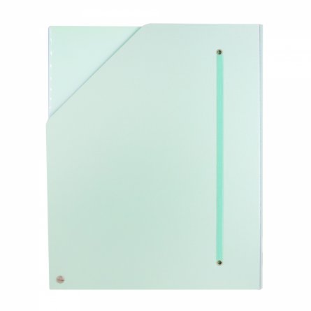 Архивная папка Alingarr, A4, 330*250 мм, пластик, 1500 мкм, на резинке с 4 файлами, бирюзовая фото 4