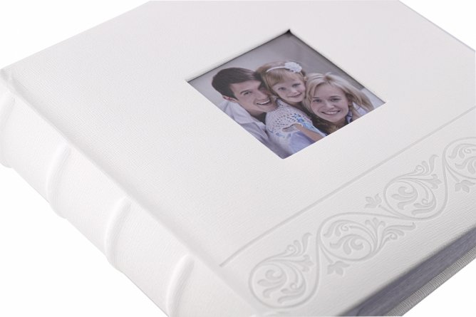 Фотоальбом, Alingar, 21,5 х 22,5 х 5 см, "Family", 50 листов, белый, для 200 фото формата 10х15 см, текстура холст, поля для текста, картонная коробка фото 4