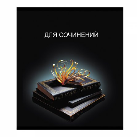 Тетрадь предметная "Для сочинений" 36 л., А5, скрепка, мелованный картон (стандарт), офсет, Alingar фото 1