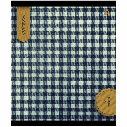 Тетрадь 48л., А5, линия, Alingar "Scotish cage. New"", скрепка, мелованый  картон ( стандарт), блок офсет, 5 дизайнов в пленке т/у фото 7