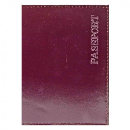 Обложка для паспорта, натур. кожа, темно-фиолетовый, тиснение конгрев, "Шик" фото 1