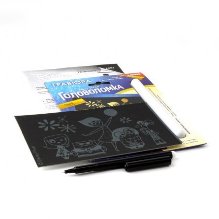 Гравюра с эффектом золота Lori, А5, картонный конверт, Disney "Головоломка" фото 2