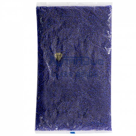 Бисер Alingar размер №12 вес 450 гр., синий прозрачный, внутреннее серебрение, пакет фото 1