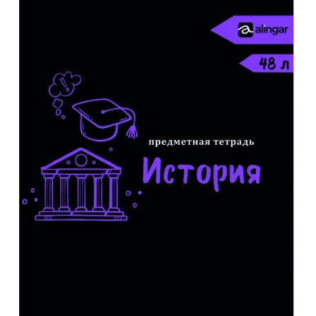 Комплект предметных тетрадей А5 48л., 12 предметов, Alingar "Неоновая классика", скрепка, мелованный картон, офсет 60 г/м2, 100% белизна фото 9