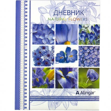 Дневник школьный Alingar 1-11 кл., 48л., 7БЦ, поролон, глиттер, ассорти, "Цветы-1" фото 2