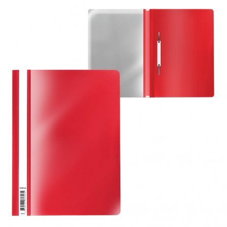 Папка-скоросшиватель пластиковая ErichKrause Fizzy Classic, A4, красный (в пакете по 20 шт.) фото 1