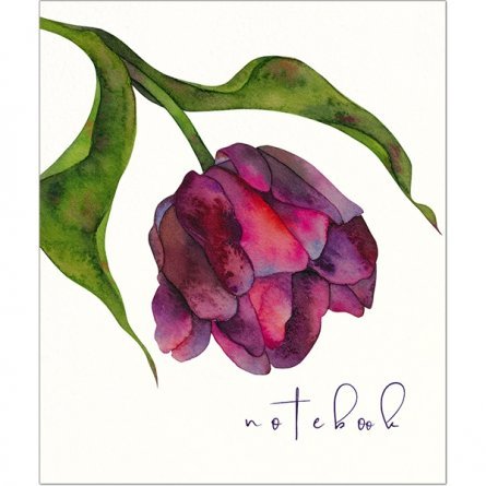 Тетрадь 48л., А5, клетка, Полином "Beautiful Tulips", скрепка, мелованный картон, софттач, выб. лак, 4 дизайна фото 2