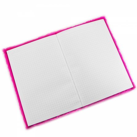 Подарочный блокнот 15 см * 21 см, 7БЦ, Alingar, плюш, аппликация, 80 л., клетка, "Модная малышка", розовый фото 10