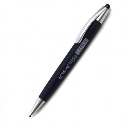 Ручка шариковая на масляной основе Yalong, 0,7 мм, синяя, игольчатый наконечник, автоматическая, цветной soft корпус, картонная упаковка фото 3
