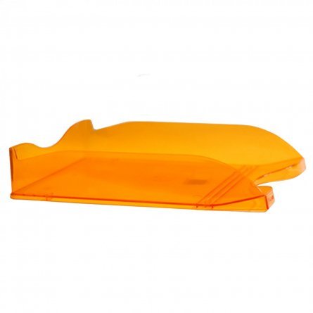 Лоток для бумаг горизонтальный СТАММ, пластик, тониров. оранжевый, "Люкс" фото 1