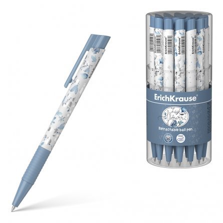 Ручка шариковая, автоматическая, Erich Krause "Frozen Beauty Matic&Grip", 0,7 мм, синий, круглый пластиковый корпус, в тубусе 24 шт фото 1