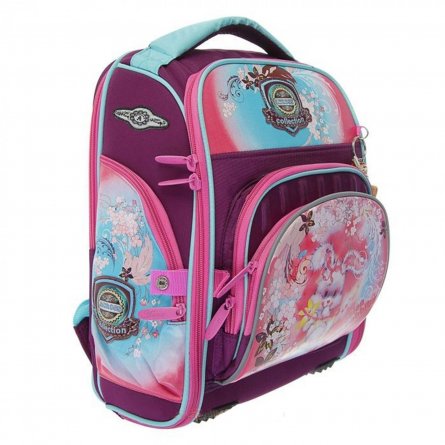 Рюкзак Across, школьный, с мешком д/обуви, фиолетовый, 37х27х14 см фото 2