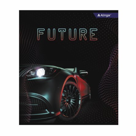 Тетрадь 36л., А5, клетка, Alingar "Future Car", скрепка, мелованный картон (стандарт) , блок офсет, 4 дизайна в пленке т/у фото 4