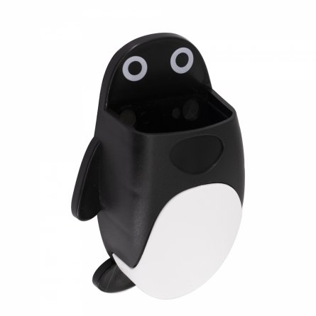 Магнитная подставка для маркерной доски фигурная, Alingar, 11.5 х 9 х 4 см, "Пингвинчик", черный, губка-стиратель, европодвес фото 1