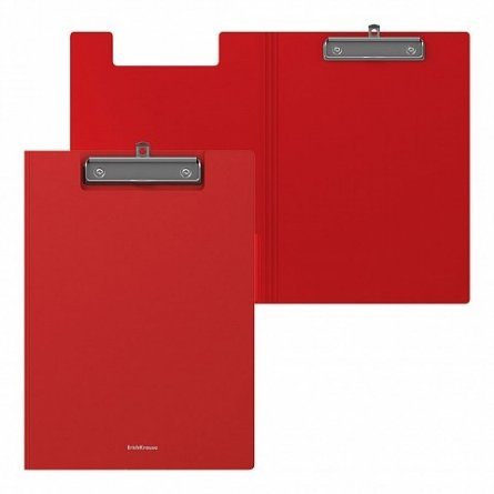 Папка-планшет с верхним зажимом ErichKrause, А4, 227х320х15 мм, пластик, 1300 мкм, "Classic" красный фото 1