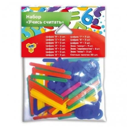 Счетный материал, цифры, знаки ПЧЕЛКА, "Учись считать" фото 2