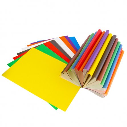 Набор цветного мелованного картона (8 листов) и цветной тонированной бумаги (16 листов) Апплика, А4, картонная папка, "Сокровища" фото 2