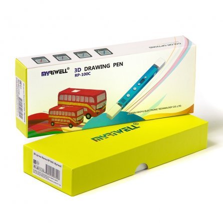 Ручка 3D Myriwell RP100C, ABS/PLA, красная, картонная упаковка фото 3