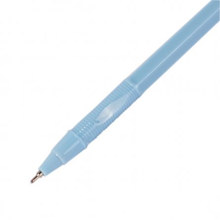 Ручка шариковая Alingar, 0,7 мм, синяя, игольчатый наконечник, грип, шестигранный цветной пластиковый корпус, картонная упаковка фото 2