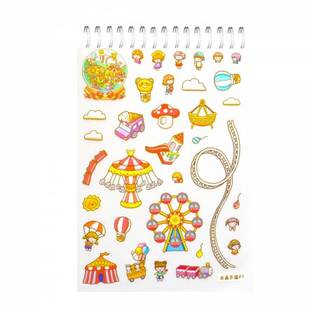 Наклейки для творчества - антистресс блокнот, 135*195 мм, "Sticker Collection", MINI, 3D стикеры, 20 комнат, 20 листов с наклейками, пакет с европодв. фото 30