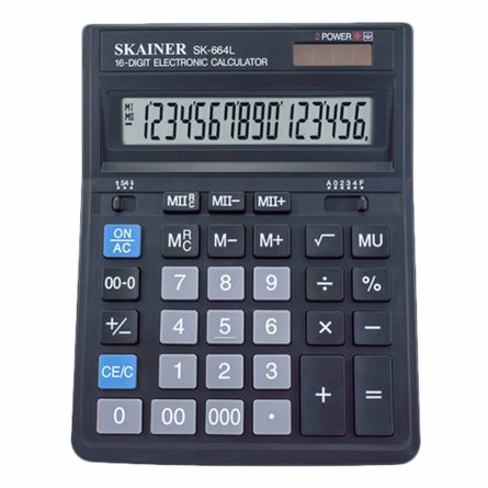 Калькулятор SKAINER 14 разрядов, 157*200*32 мм, "SK-554L" фото 1