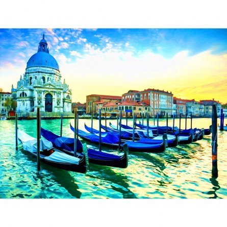 Картина по номерам Рыжий кот, 22х30 см, с акриловыми красками, холст, "Венеция. Вид на Гранд-канал" фото 1