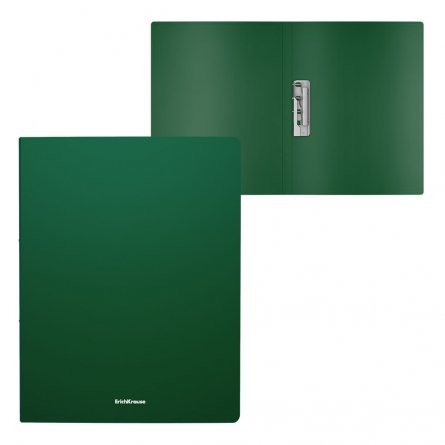 Папка с боковым зажимом ErichKrause "Matt Classic" А4, 238х310х15 мм, 400 мкм, пластик, зелёная фото 1