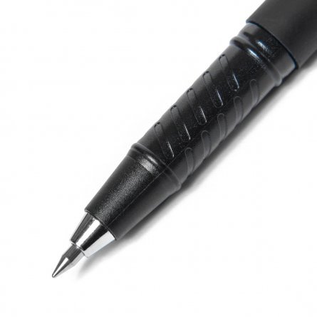 Ручка гелевая Alingar, 0,5 мм, черная, металлизированный наконечник, soft корпус, пластиковый, в уп. 12 шт., картонная упаковка фото 3