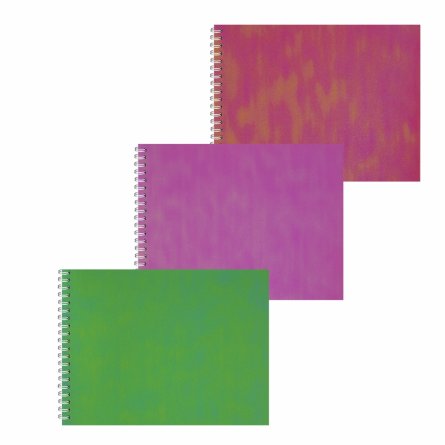 Блокнот А6, гребень, Alingar, дизайнерский картон, глиттерное напыление, 48 л., клетка,  "Сhameleon", ассорти фото 1