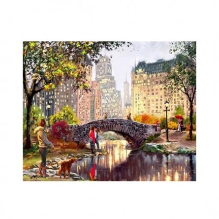 Картина по номерам Alingar, 40х50 см, 24 цвета,с акриловыми красками, холст, "Вечерний мост" фото 1