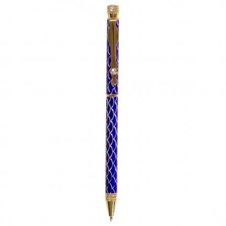 Ручка подарочная шариковая Alingar, 1,0 мм, синяя, автоматическая, круглый, цветной, металлический корпус, картонная упаковка фото 2