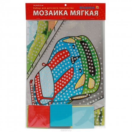 Мозаика мягкая Рыжий кот, А3, пакет с европодвесом, "Машина" фото 1