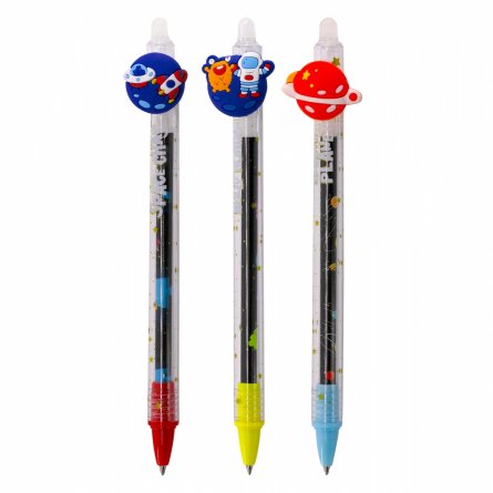 Ручка гелевая подарочная пиши-стирай, автомат, Alingar, "Космос", 0,5 мм, синяя,  круглый, пластиковый корпус, картонная упаковка фото 2