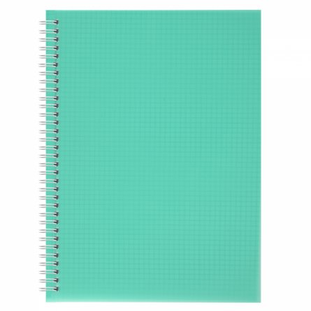 Тетрадь 96л., А4, клетка, Alingar, гребень, блок офсет, цветной пластик, "Бирюзовый" фото 1