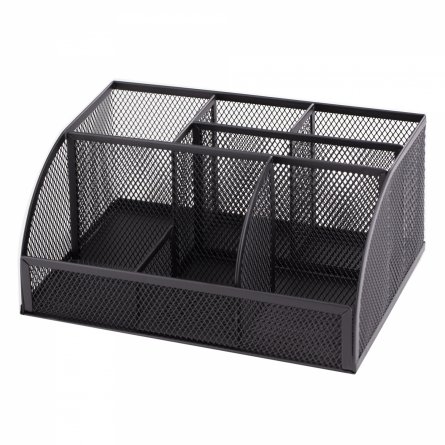 Подставка-органайзер д/канцтоваров, Alingar, металлическая,  22 см * 10 см*14 см, черная, 7 отделений фото 2