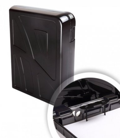Кейс со скоросшивателем для документов формата А4, пластик. черный фото 3