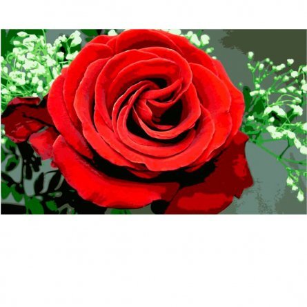 Картина по номерам Alingar, 20х30 см, 17 цветов, с акриловыми красками, холст, "Роза" фото 1