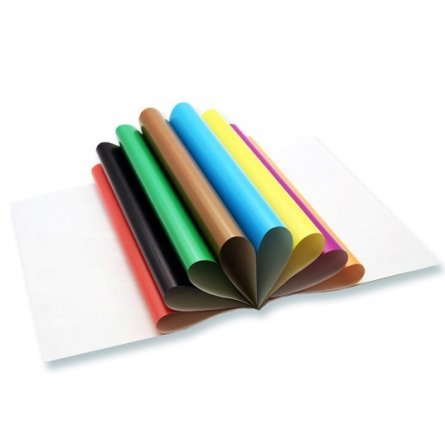 Бумага цветная Апплика, А4, мелованная, тонированная, 8 листов, 8 цветов, скрепка, "Цветные домики" фото 2