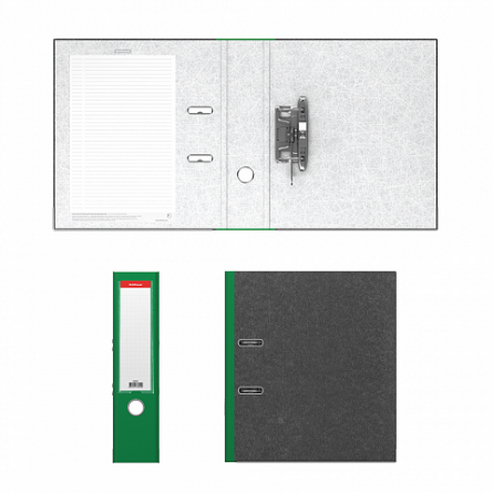 Папка-регистратор с арочным механизмом Erich Krause "Original Pro", А4, 285х315х70 мм, с карманом, зелёный фото 2