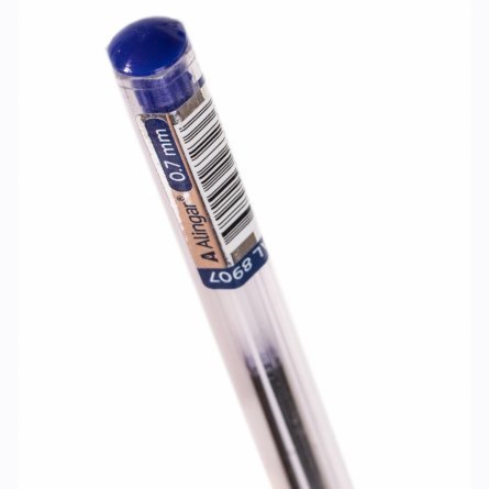 Ручка шариковая Alingar, 0,7 мм, синяя, шестигранный, прозрачный, пластиковый корпус, картонная упаковка фото 8