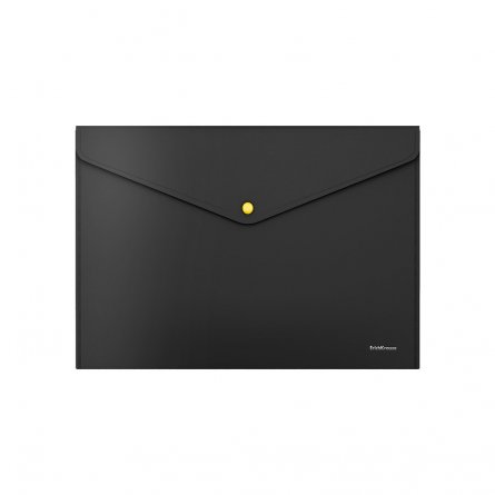 Папка-конверт на цветной кнопке ErichKrause, A4, черный, "Matt Black Line" фото 5