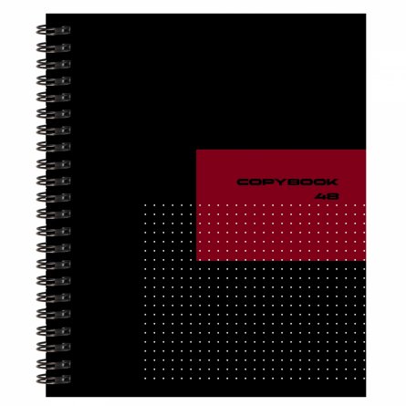 Тетрадь А5 48л., клетка, Alingar, гребень, блок офсет, мелованный картон (стандарт), "Black style", 4 дизайна в пленке т/у фото 6